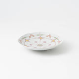 Ginshu Kiln Geometric Pattern Kutani Round Plate - MUSUBI KILN - Handmade Japanese Tableware and Japanese Dinnerware