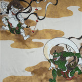 Gods of Wind and Thunder Rayon Chirimen Furoshiki Wrapping Cloth 27in - MUSUBI KILN - Handmade Japanese Tableware and Japanese Dinnerware