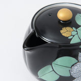 Gold and Silver Camellia Kutani Japanese Teapot - MUSUBI KILN - Handmade Japanese Tableware and Japanese Dinnerware