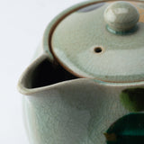 Gold and Silver Camellia Kutani Japanese Teapot Set - MUSUBI KILN - Handmade Japanese Tableware and Japanese Dinnerware