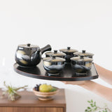 Gold and Silver Mountains Kutani Japanese Tea Set - MUSUBI KILN - Handmade Japanese Tableware and Japanese Dinnerware