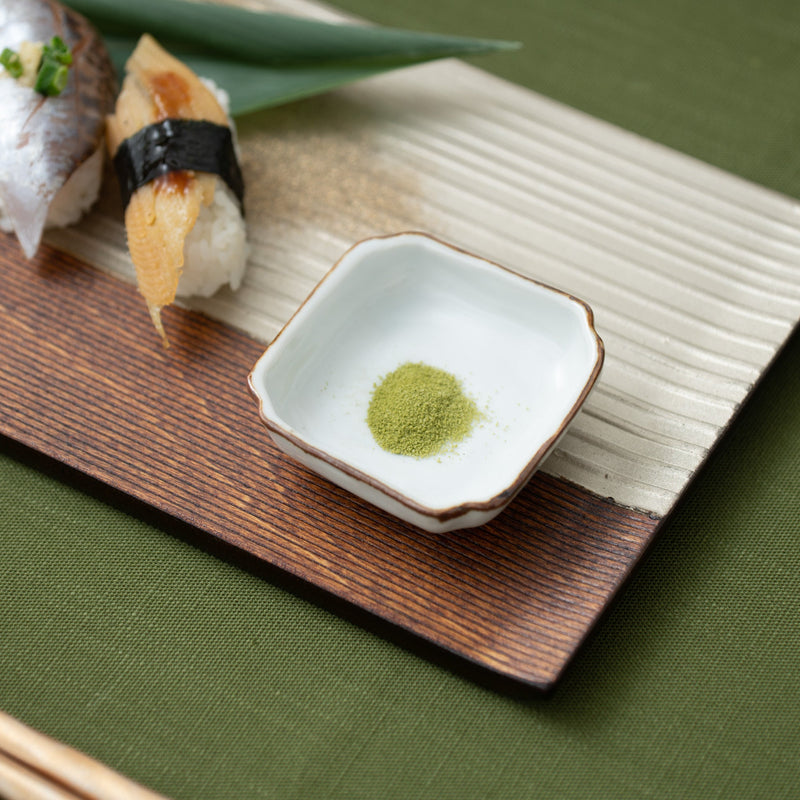 Gourd Kutani Square Sauce Plate Set - MUSUBI KILN - Handmade Japanese Tableware and Japanese Dinnerware