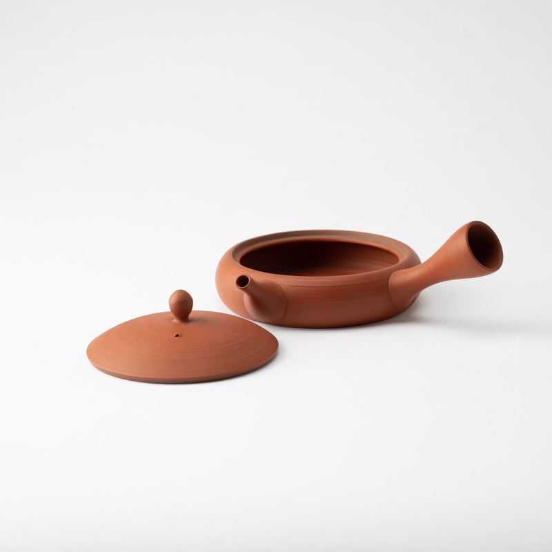 Gyokko Red Clay Tokoname Japanese Teapot 4.1oz(120ml)-Sasame and Ceramesh - MUSUBI KILN - Handmade Japanese Tableware and Japanese Dinnerware