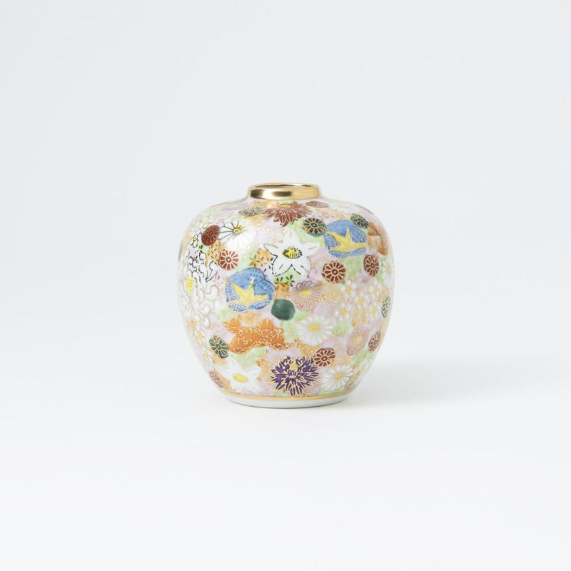 Hanazume Kutani Flower Vase - MUSUBI KILN - Handmade Japanese Tableware and Japanese Dinnerware