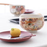 Hanazume Kutani Matcha Bowl Chawan - MUSUBI KILN - Quality Japanese Tableware and Gift