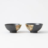 Hanazume Kutani Rice Bowl Pair - MUSUBI KILN - Handmade Japanese Tableware and Japanese Dinnerware
