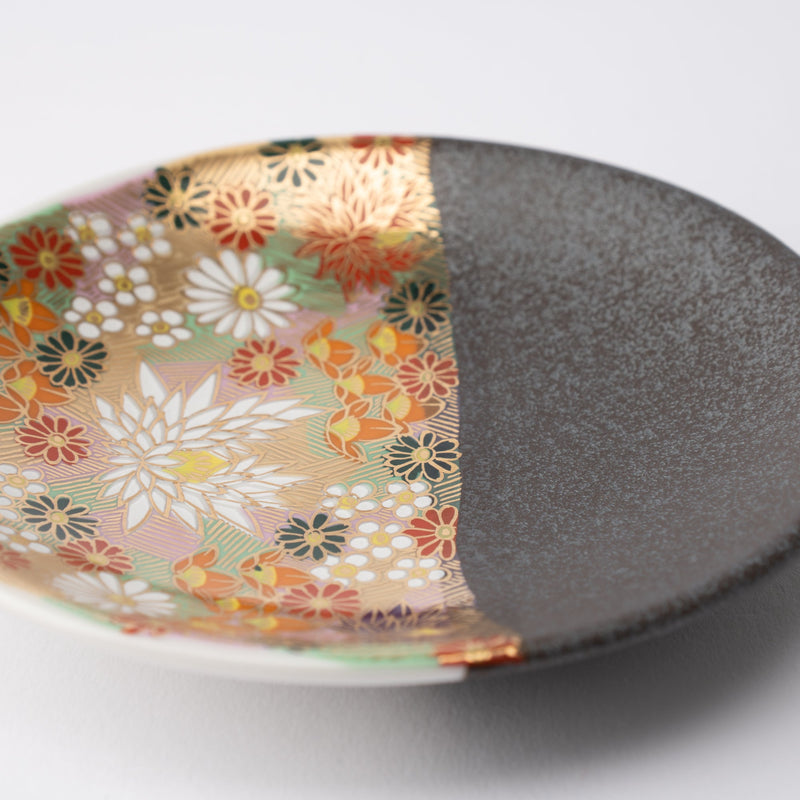 Hanazume Kutani Sauce Plate Set - MUSUBI KILN - Handmade Japanese Tableware and Japanese Dinnerware