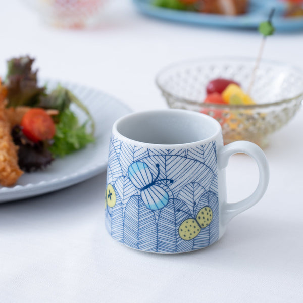 Harekutani Butterfly Kutani Mug - MUSUBI KILN - Quality Japanese Tableware and Gift