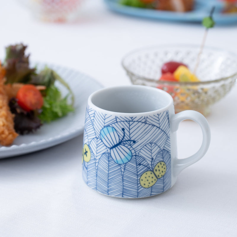 Harekutani Butterfly Kutani Mug - MUSUBI KILN - Quality Japanese Tableware and Gift