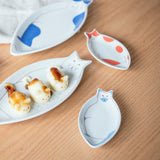Harekutani Cat Sauce Plate - MUSUBI KILN - Handmade Japanese Tableware and Japanese Dinnerware