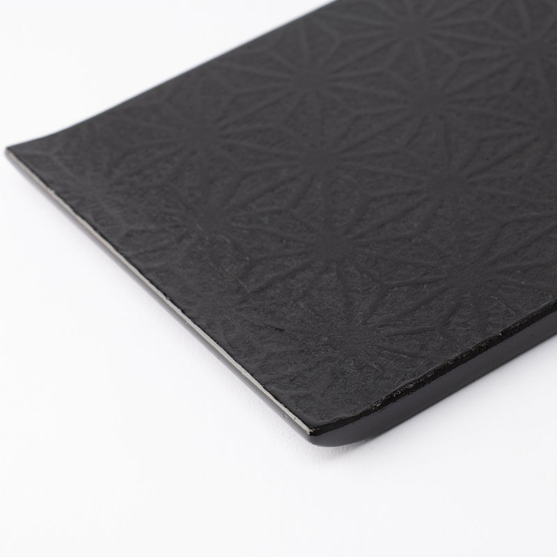 Hemp Leaf Pattern Washi Echizen Lacquerware Serving Tray - MUSUBI KILN - Quality Japanese Tableware and Gift