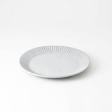 Hibino Eccle Ash White Mino Ware Round Plate 10in - MUSUBI KILN - Handmade Japanese Tableware and Japanese Dinnerware