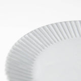 Hibino Eccle Ash White Mino Ware Round Plate 10in - MUSUBI KILN - Handmade Japanese Tableware and Japanese Dinnerware