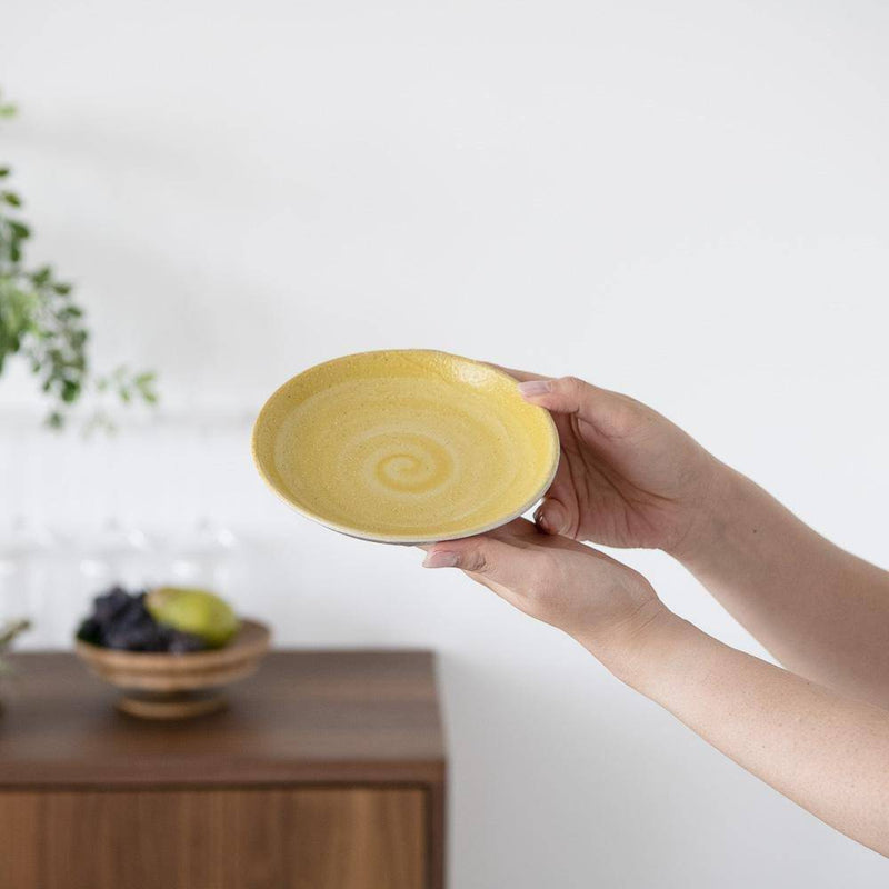 Hibino Foodie Mino Ware Round Plate 6in - MUSUBI KILN - Handmade Japanese Tableware and Japanese Dinnerware