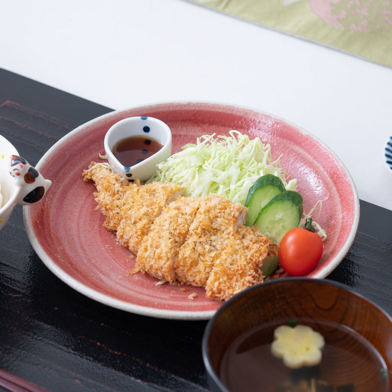 Hibino Foodie Mino Ware Round Plate 9.9in - MUSUBI KILN - Quality Japanese Tableware and Gift