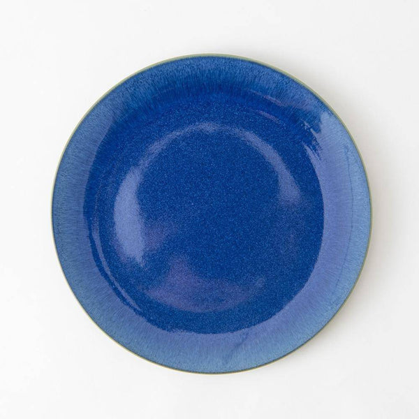 Hibino Grand Bleu Mino Ware Round Plate M - MUSUBI KILN - Handmade Japanese Tableware and Japanese Dinnerware