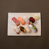 Hibino Kihaku White Mino Ware Rectangle Plate 10in - MUSUBI KILN - Handmade Japanese Tableware and Japanese Dinnerware