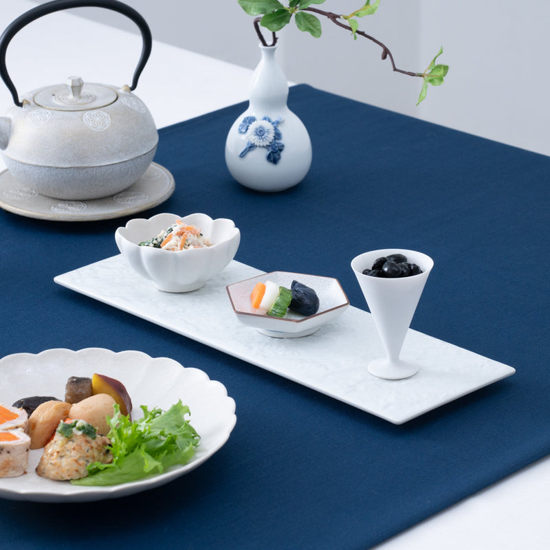 Hibino Mars Mino Ware Rectangle Plate - MUSUBI KILN - Quality Japanese Tableware and Gift