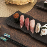 Hibino Wood Grain Mino Ware Rectangle Plate - MUSUBI KILN - Handmade Japanese Tableware and Japanese Dinnerware