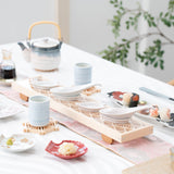 Hiracle Sakura Petals Kutani Ramen Spoon with Spoon Rest - MUSUBI KILN - Handmade Japanese Tableware and Japanese Dinnerware