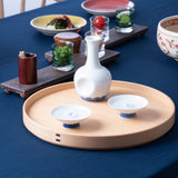 Hirado Chrysanthemum Mikawachi Ware Sakazuki Flat Sake Cup - MUSUBI KILN - Handmade Japanese Tableware and Japanese Dinnerware