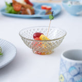 Hirota Arare Pattern Edo Glass Kobachi Bowl - MUSUBI KILN - Quality Japanese Tableware and Gift
