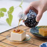 Hirota Blue Bird Edo Glass Soy Sauce Dispenser - MUSUBI KILN - Handmade Japanese Tableware and Japanese Dinnerware