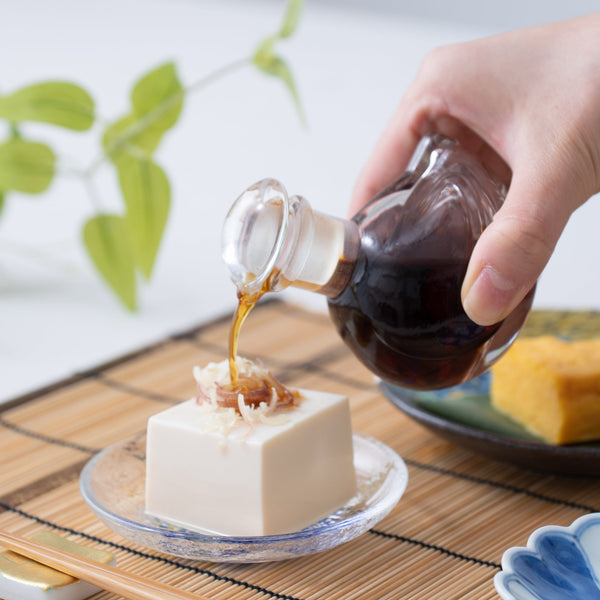 Hirota Clear Bird Edo Glass Soy Sauce Dispenser - MUSUBI KILN - Handmade Japanese Tableware and Japanese Dinnerware