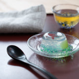 Hirota Four Seasons Color Edo Glass Sauce Plate - MUSUBI KILN - Handmade Japanese Tableware and Japanese Dinnerware