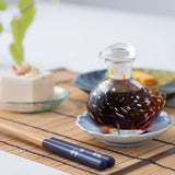 Hirota Orange Bird Edo Glass Soy Sauce Dispenser - MUSUBI KILN - Handmade Japanese Tableware and Japanese Dinnerware