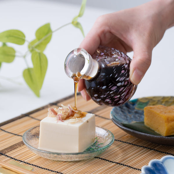 Japanese Handcrafted Ceramic Dotted Condiment Set - MASU