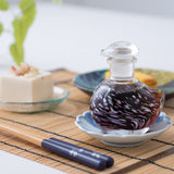 Hirota Violet Bird Edo Glass Soy Sauce Dispenser - MUSUBI KILN - Handmade Japanese Tableware and Japanese Dinnerware