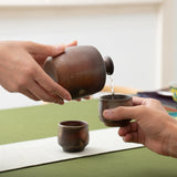 Hozan Kiln Sangiri Bizen Ware Sake Set - MUSUBI KILN - Handmade Japanese Tableware and Japanese Dinnerware