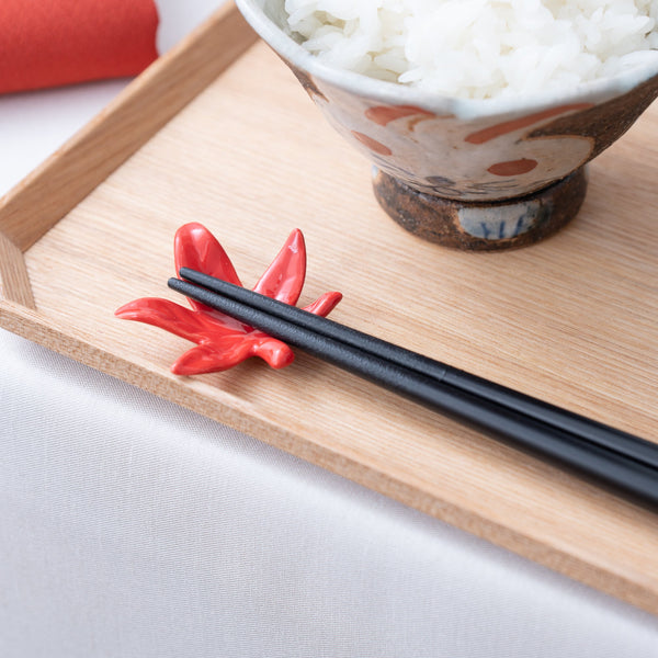 Ihoshiro Kiln Leaves Series Mino Ware Chopstick Rest - MUSUBI KILN - Quality Japanese Tableware and Gift