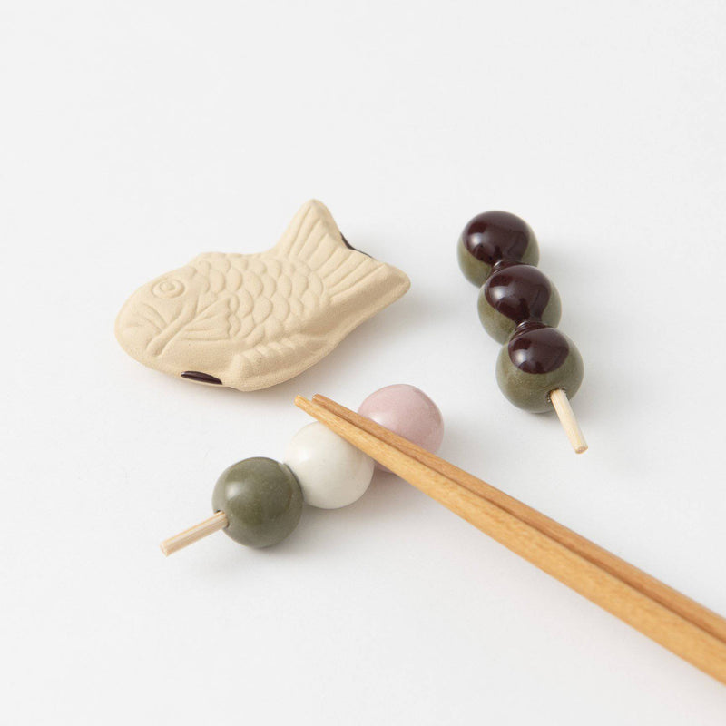Ihoshiro Kiln Wagashi Series Mino Ware Chopstick Rest - MUSUBI KILN - Handmade Japanese Tableware and Japanese Dinnerware
