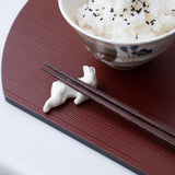 Ihoshiro Kiln White Rabbit Mino Ware Chopstick Rest - MUSUBI KILN - Quality Japanese Tableware and Gift