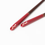 Ishida Kinza Heart Wakasa Lacquer Chopsticks 18cm/7.1in - MUSUBI KILN - Handmade Japanese Tableware and Japanese Dinnerware