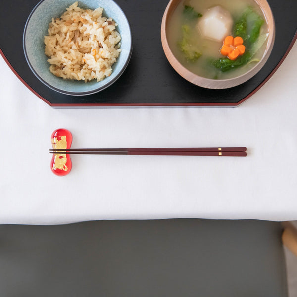 Issou Gold Mirror Wakasa Lacquer Chopsticks 21cm/8.2in or 23cm/9in (Selling Individually) - MUSUBI KILN - Handmade Japanese Tableware and Japanese Dinnerware