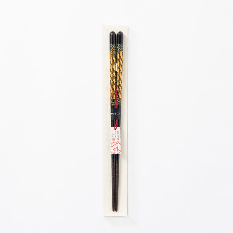 Issou Kinka Wakasa Lacquer Chopsticks 20.5cm/8.1in or 23cm/9in (Selling Individually) - MUSUBI KILN - Handmade Japanese Tableware and Japanese Dinnerware