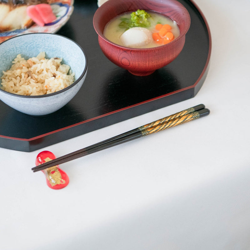 Issou Kinka Wakasa Lacquer Chopsticks 20.5cm/8.1in or 23cm/9in (Selling Individually) - MUSUBI KILN - Handmade Japanese Tableware and Japanese Dinnerware