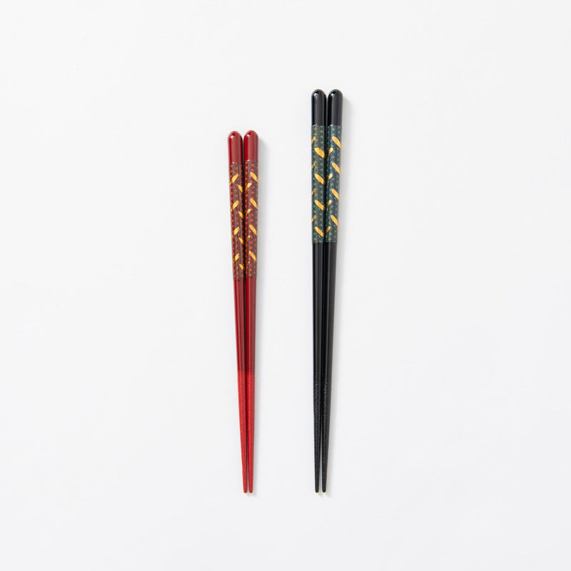 Issou Shoen Wakasa Lacquer Chopsticks 20.5cm/8.1in or 23cm/9in (Selling Individually) - MUSUBI KILN - Handmade Japanese Tableware and Japanese Dinnerware