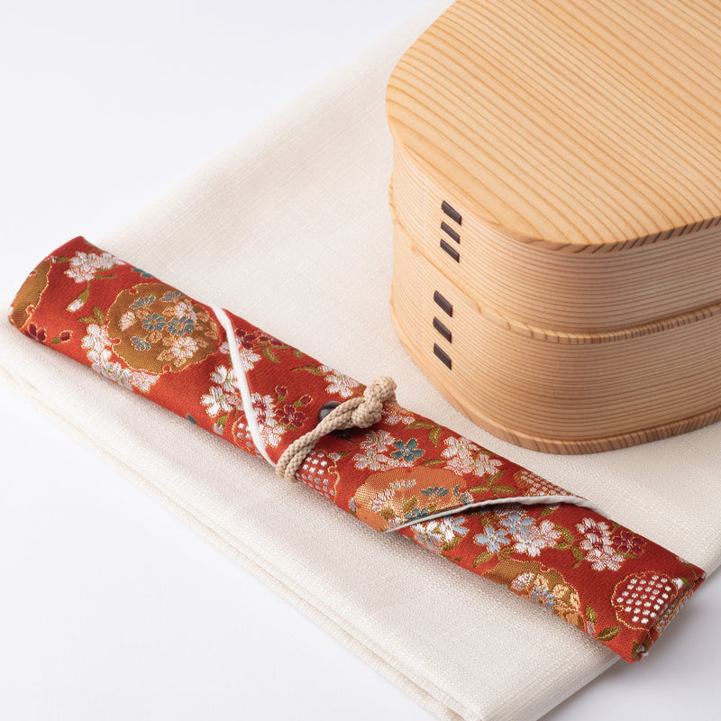 Issou Spring Flowers Nishijin Ori Brocade Chopsticks Case - MUSUBI KILN - Handmade Japanese Tableware and Japanese Dinnerware