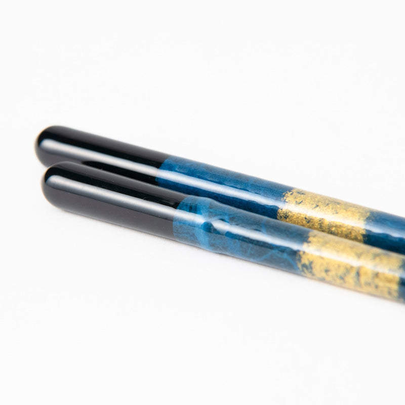 Issou Gold and Silver Sakura Wakasa Lacquer Chopsticks 21cm/8.3in or 2, MUSUBI KILN