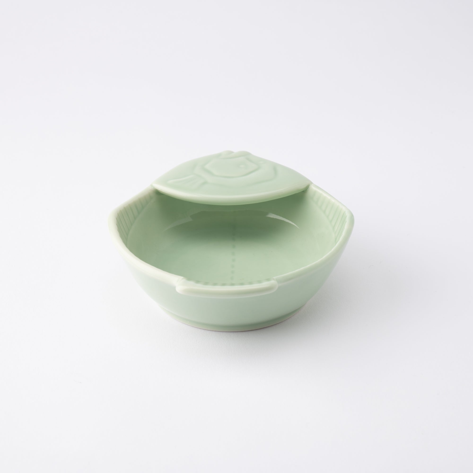 Jade Fish Seto Ware Ladle Rest - MUSUBI KILN - Handmade Japanese Tableware and Japanese Dinnerware