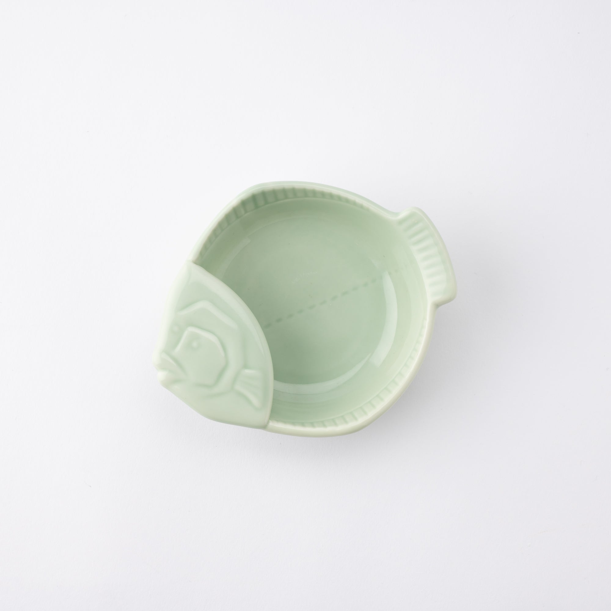 Jade Fish Seto Ware Ladle Rest - MUSUBI KILN - Handmade Japanese Tableware and Japanese Dinnerware