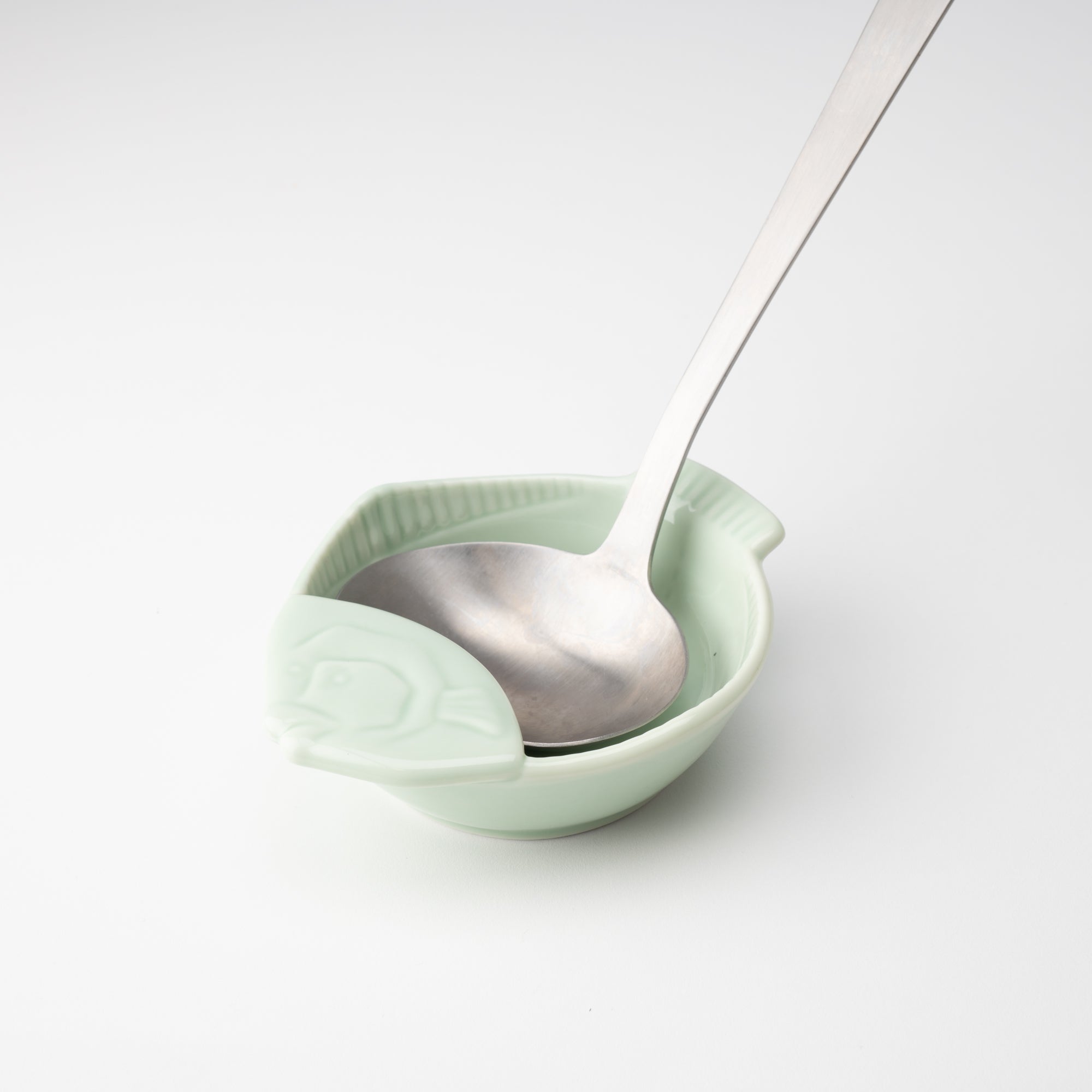 Jade Fish Seto Ware Ladle Rest - MUSUBI KILN - Handmade Japanese Tableware and Japanese Dinnerware