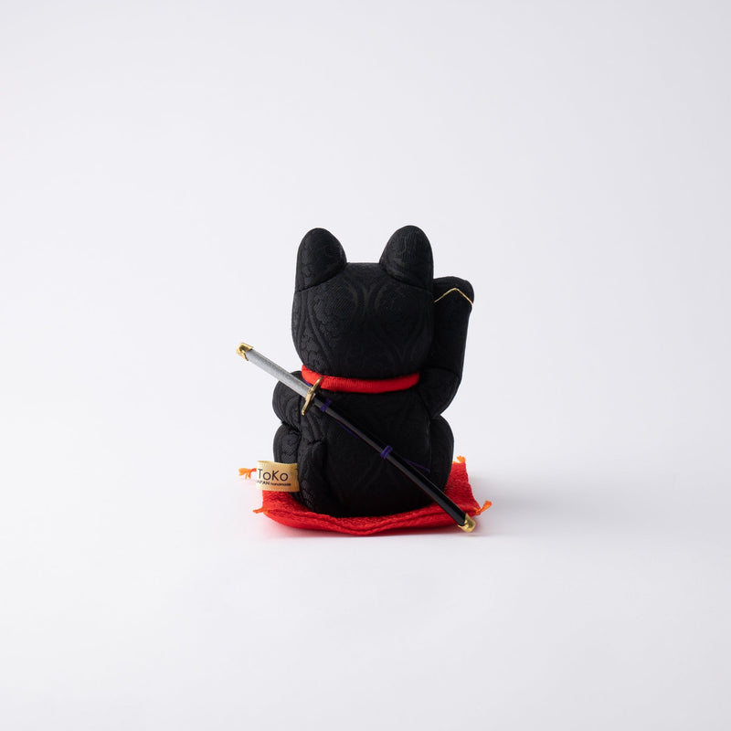 Kakinuma Ningyo Black Ninjya Edo Kimekomi Doll Lucky Cat - MUSUBI KILN - Handmade Japanese Tableware and Japanese Dinnerware