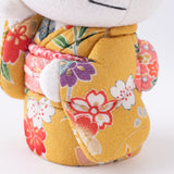 Kakinuma Ningyo Hello Kitty Edo Kimekomi Doll Lucky Cat -Yellow - MUSUBI KILN - Handmade Japanese Tableware and Japanese Dinnerware