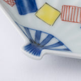 Keizan Kiln Origami Arita Fan-shaped Sauce Plate - MUSUBI KILN - Handmade Japanese Tableware and Japanese Dinnerware
