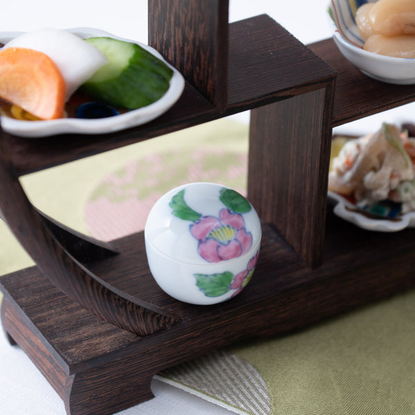 Keizan Kiln Sakura Arita Small Box - MUSUBI KILN - Quality Japanese Tableware and Gift